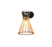 Applique, legno e metallo nero, H 36 cm, Alice