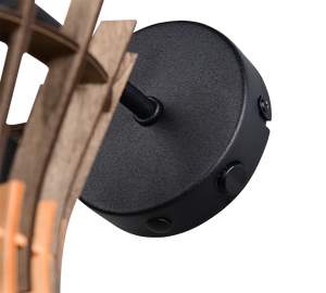 Applique, legno e metallo nero, H 36 cm, Alice