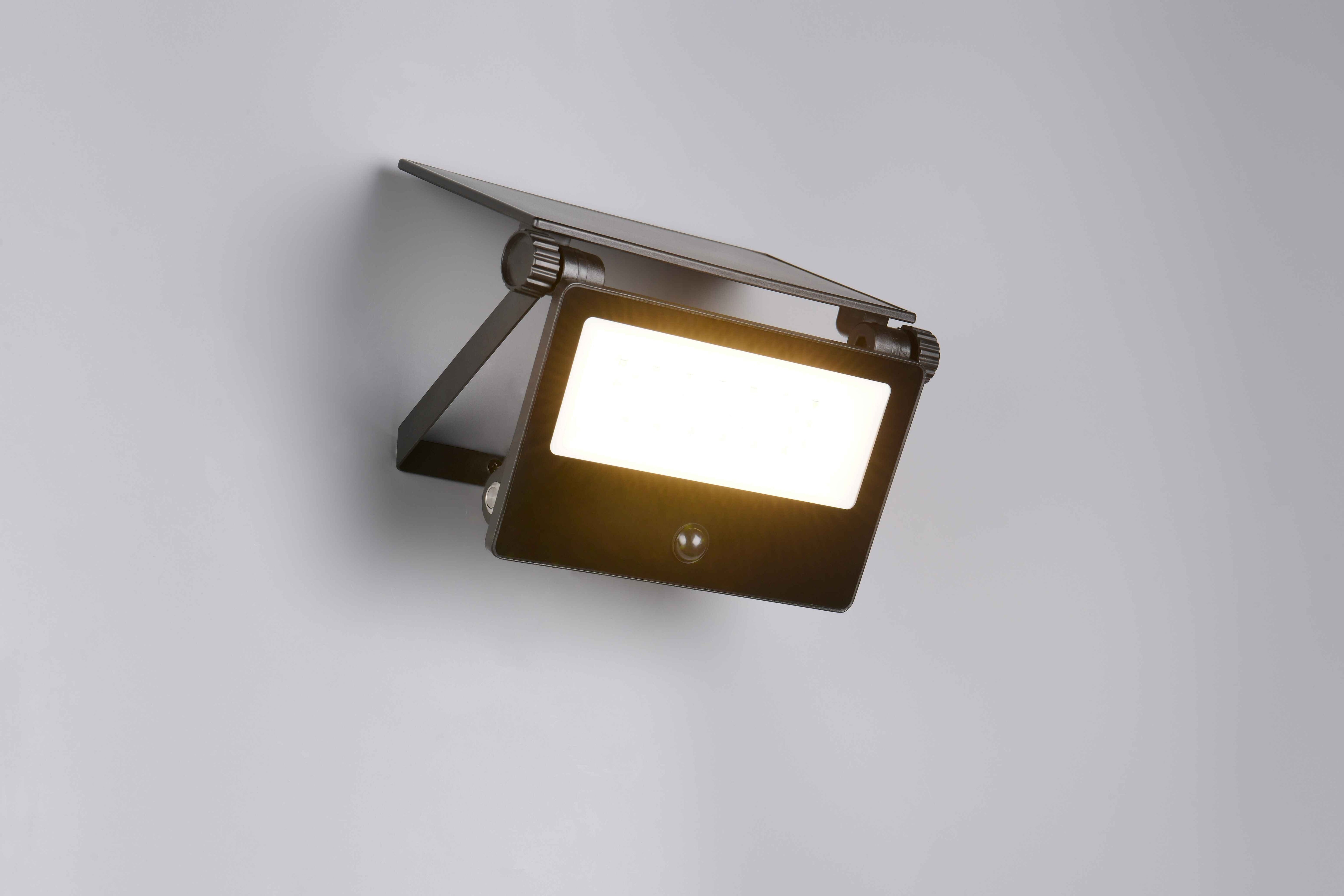 Faro da esterno LED, solare, c/sensore movimento, nero, L 21 cm, Moura