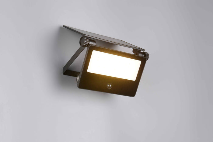 Faro da esterno LED, solare, c/sensore movimento, nero, L 21 cm, Moura