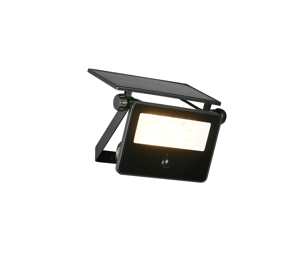 Faro da esterno LED, solare, c/sensore movimento, nero, L 15 cm, Moura