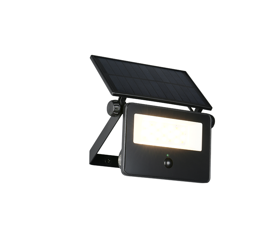 Faro da esterno LED, solare, c/sensore movimento, nero, L 15 cm, Moura