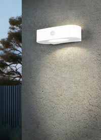 Applique da esterno LED, solare, c/sensori, bianco, L 22 cm, Bilbao