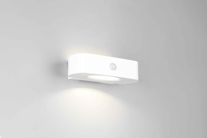 Applique da esterno LED, solare, c/sensori, bianco, L 22 cm, Bilbao