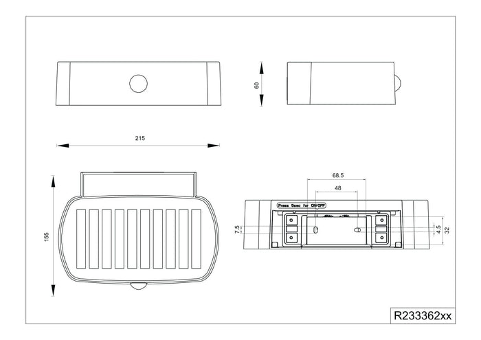 Applique da esterno LED, solare, c/sensori, bianco, L 22 cm, Bilbao