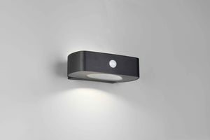 Applique da esterno LED, solare, c/sensori, nero, L 22 cm, Bilbao