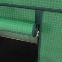 Letto per Orto Rialzato con Copertura in PE Verde e Struttura in Legno, 80x60x165cm