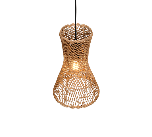 Lampada a sospensione, fibre naturali, D 20 cm, Bijou
