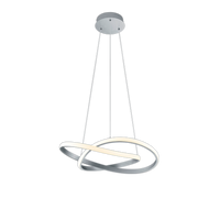 Lampada a sospensione LED cerchio, metallo, acciaio satinato, D 60 cm, Course