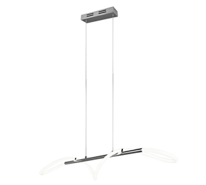 Lampada a sospensione LED, metallo, cromo, 105x150x34 cm, Argos