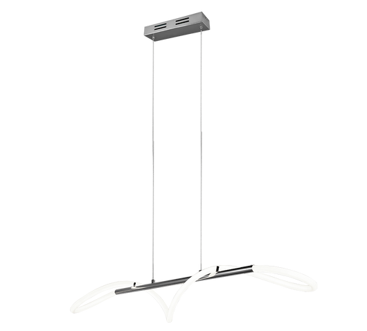 Lampada a sospensione LED, metallo, cromo, 105x150x34 cm, Argos