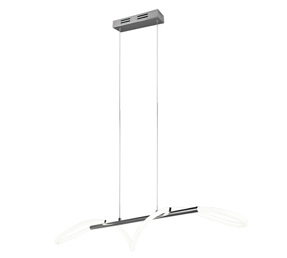 Lampada a sospensione LED, metallo, cromo, 105x150x34 cm, Argos