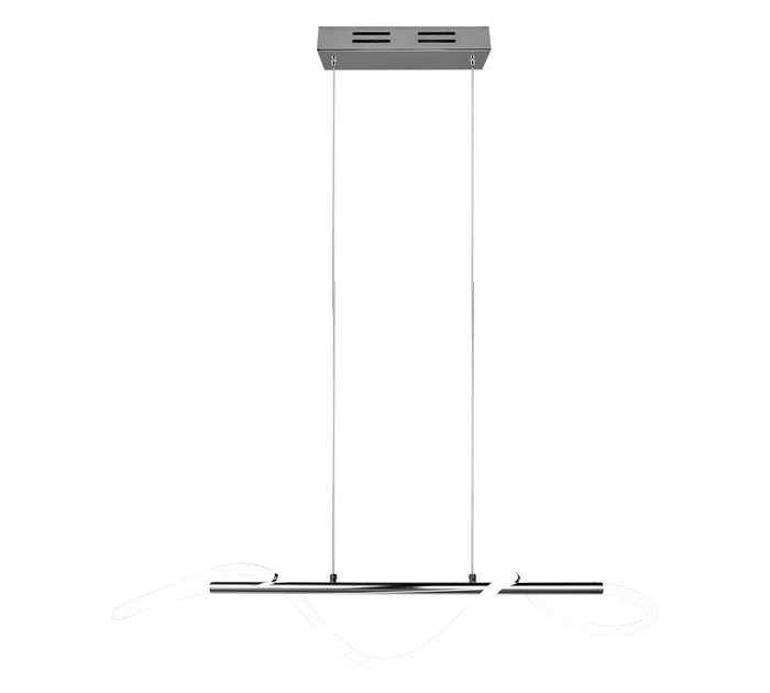 Lampada a sospensione LED, metallo, cromo, 105x150x34 cm, Argos