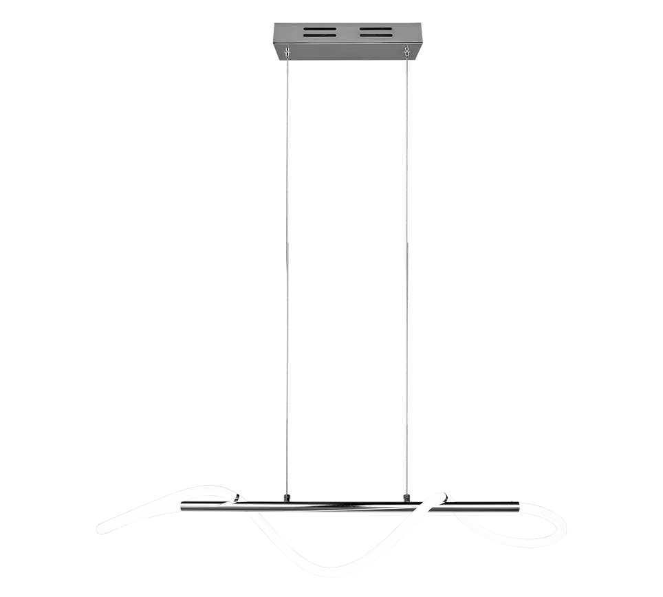 Lampada a sospensione LED, metallo, cromo, 105x150x34 cm, Argos