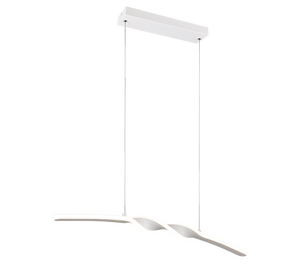 Lampada a sospensione LED, metallo, bianco, L 80 cm, Ginko