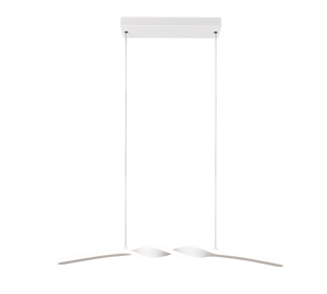 Lampada a sospensione LED, metallo, bianco, L 80 cm, Ginko