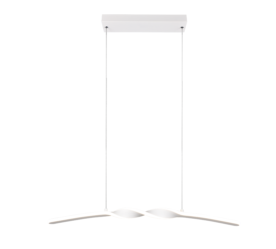 Lampada a sospensione LED, metallo, bianco, L 80 cm, Ginko