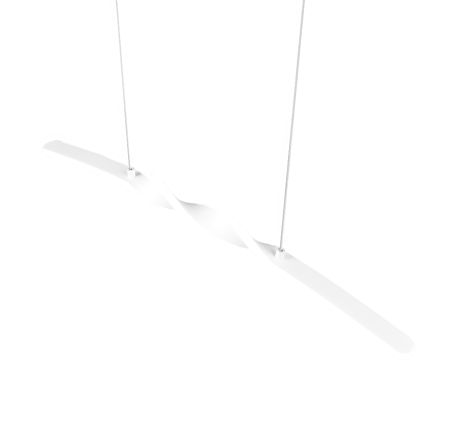 Lampada a sospensione LED, metallo, bianco, L 80 cm, Ginko