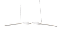 Lampada a sospensione LED, metallo, bianco, L 80 cm, Ginko