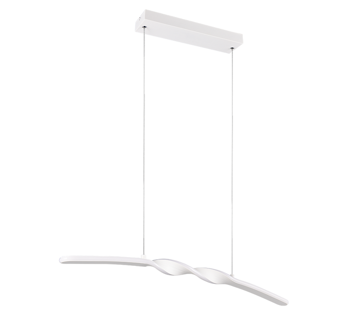 Lampada a sospensione LED, metallo, bianco, L 80 cm, Ginko