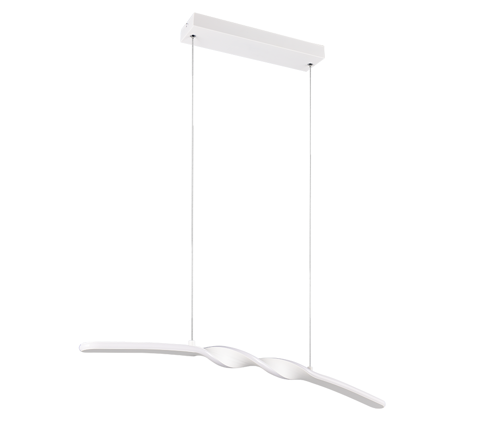Lampada a sospensione LED, metallo, bianco, L 80 cm, Ginko