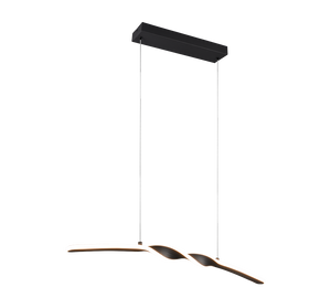 Lampada a sospensione LED, metallo, nero, L 80 cm, Ginko