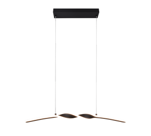 Lampada a sospensione LED, metallo, nero, L 80 cm, Ginko