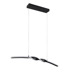 Lampada a sospensione LED, metallo, nero, L 80 cm, Ginko