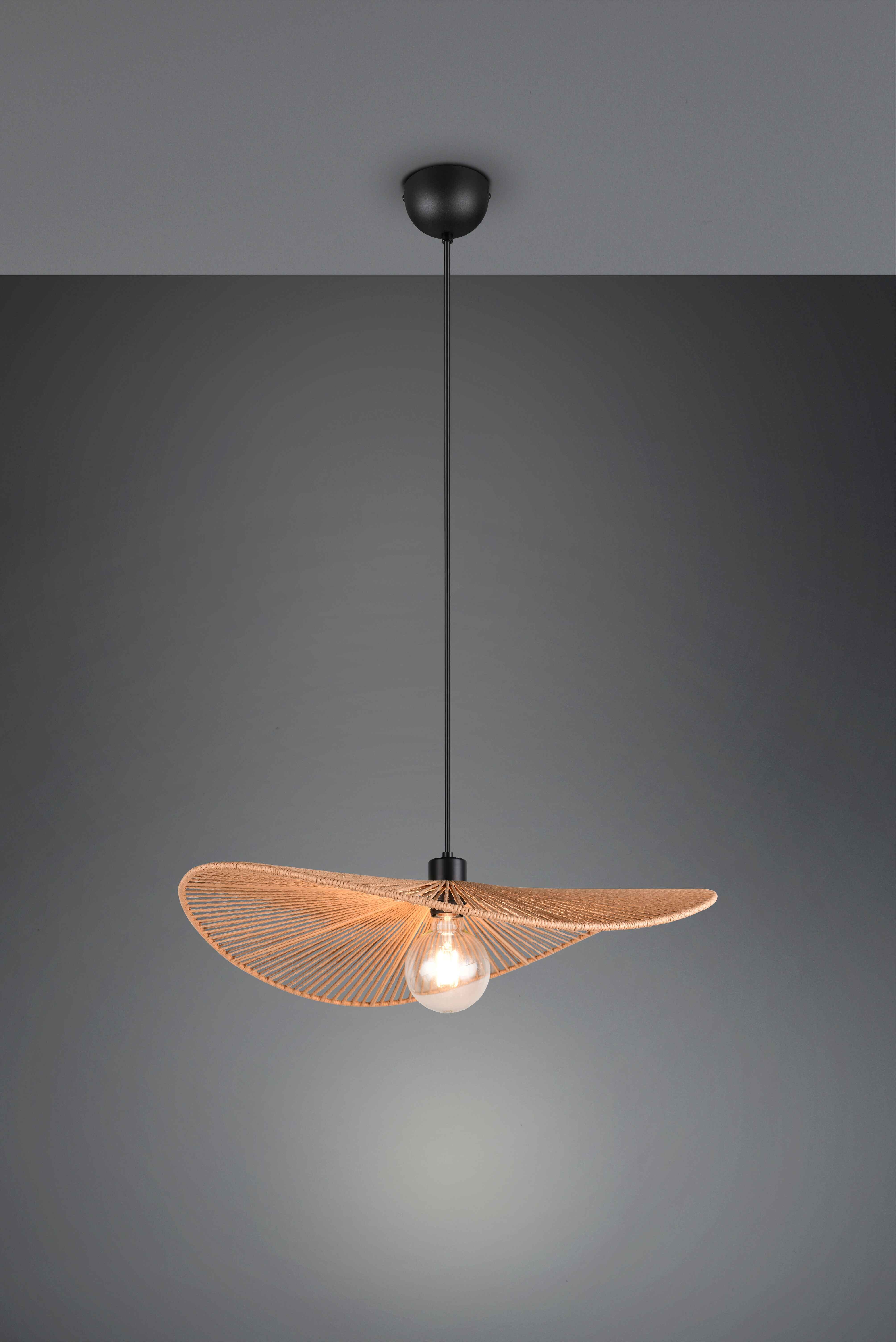 Lampada a sospensione, fibre naturali, D 58 cm, Laurine