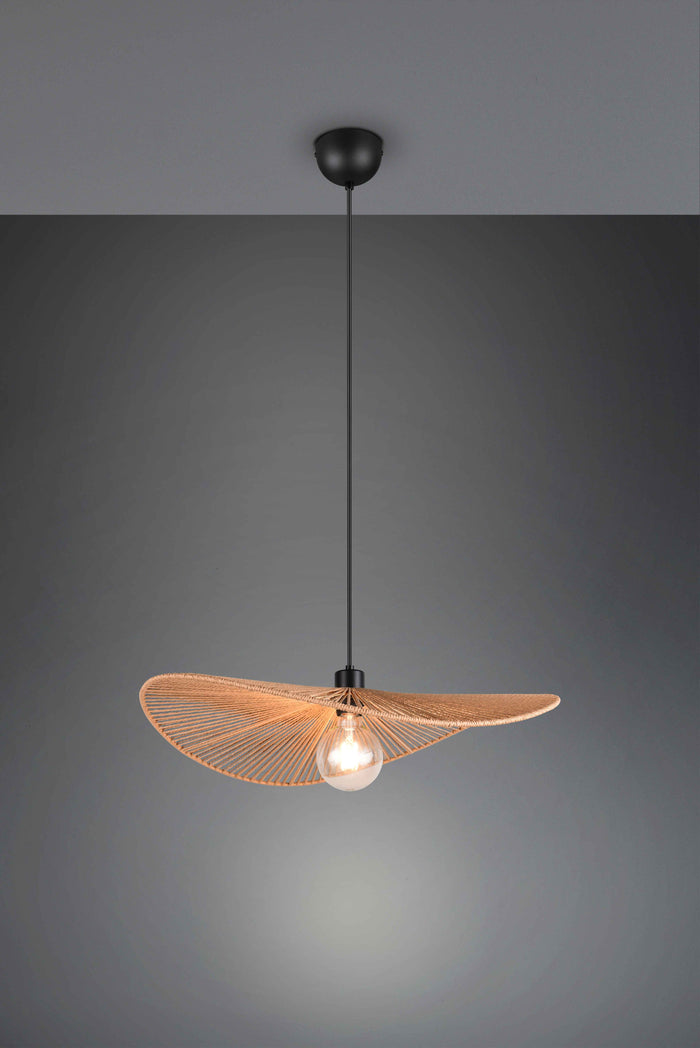 Lampada a sospensione, fibre naturali, D 58 cm, Laurine