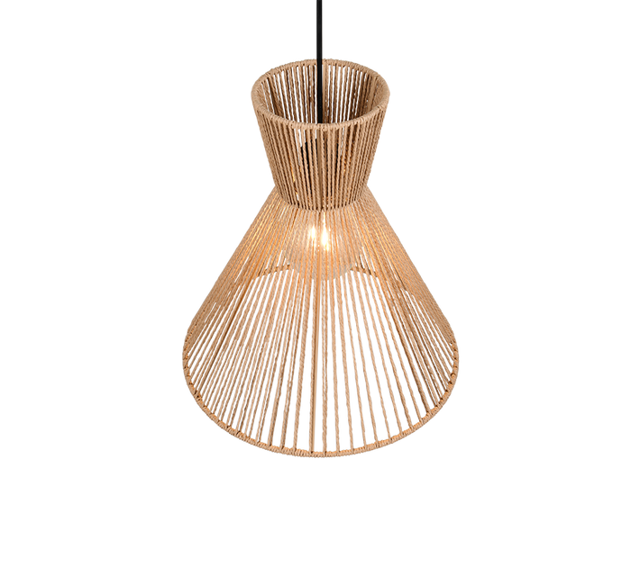 Lampada a sospensione, fibre naturali, D 35 cm, Rosalie