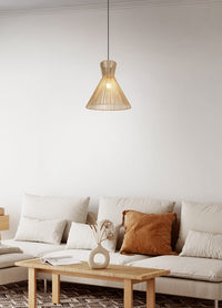 Lampada a sospensione, fibre naturali, D 35 cm, Rosalie