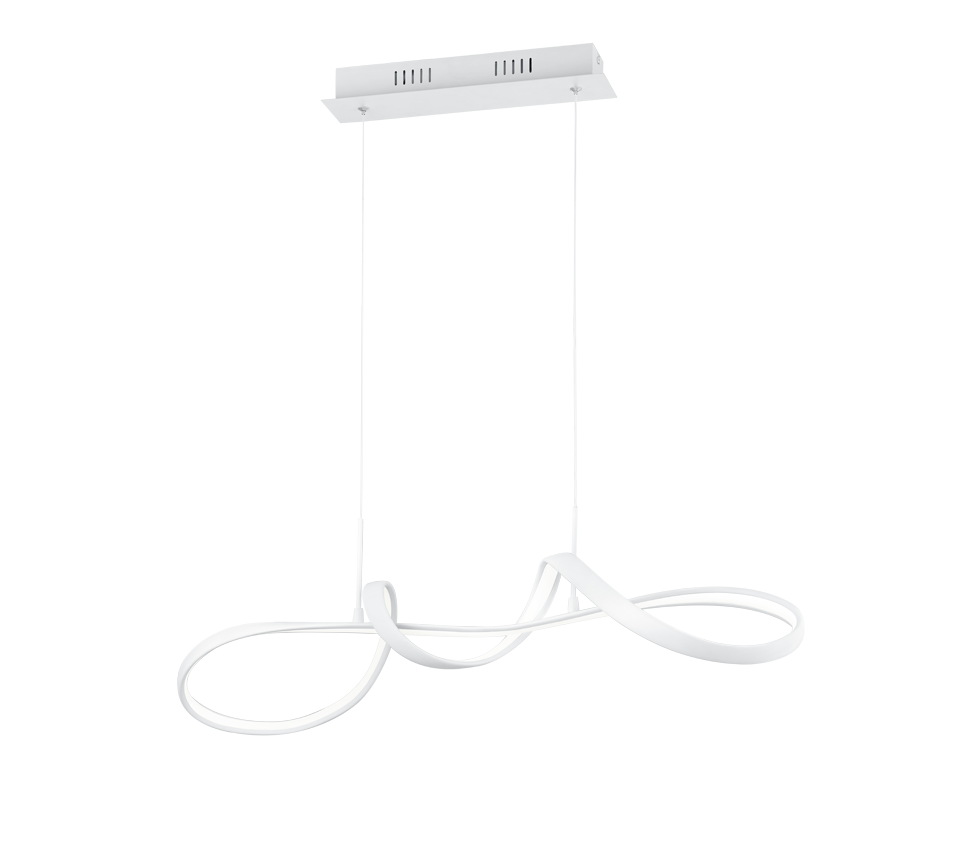 Lampada a sospensione LED, metallo, bianco, L 80 cm, Perugia