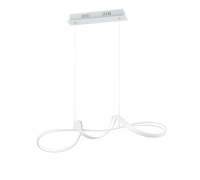 Lampada a sospensione LED, metallo, bianco, L 80 cm, Perugia