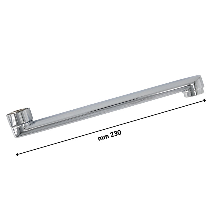 Canna dritta in ottone cromato per miscelatore a muro modello milano *** confezione 1