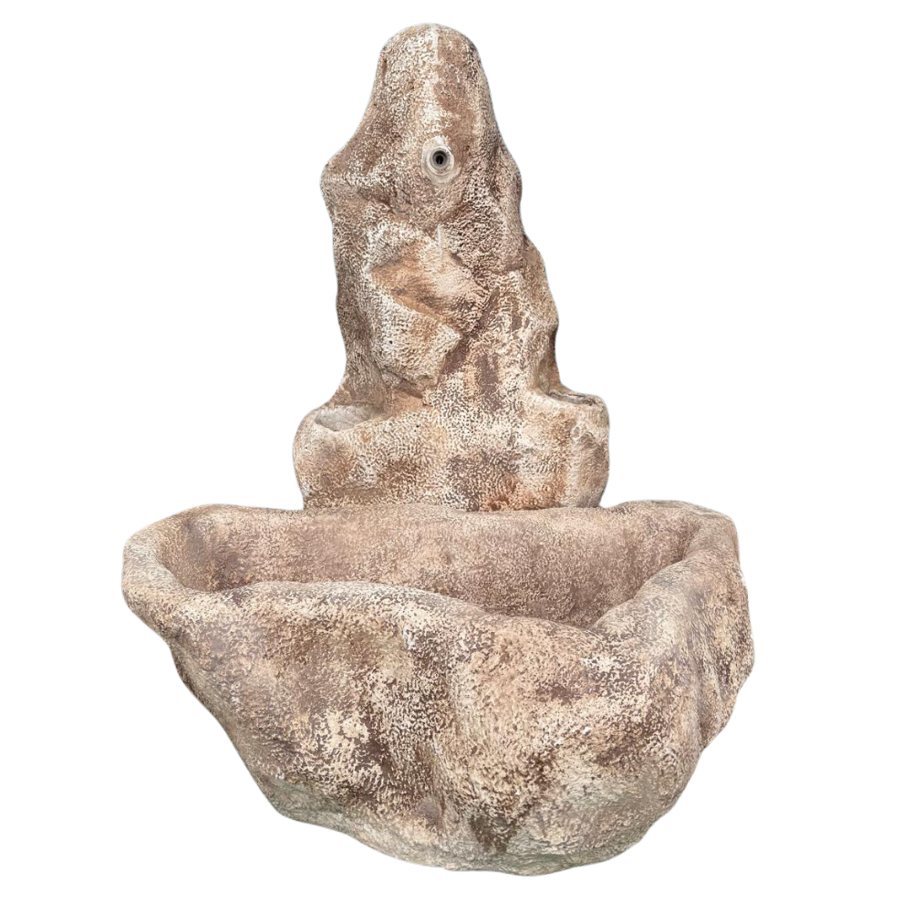 Fontana giardino calcestruzzo senza rubinetto l.78xp.80xh.95 cm modello pietra