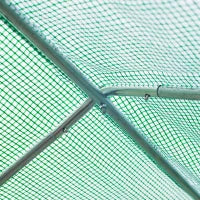 Serra per Orto a Tunnel 4.5x3x2m con Tetto Spiovente in PE e Tubi d'Acciaio Verde Scuro