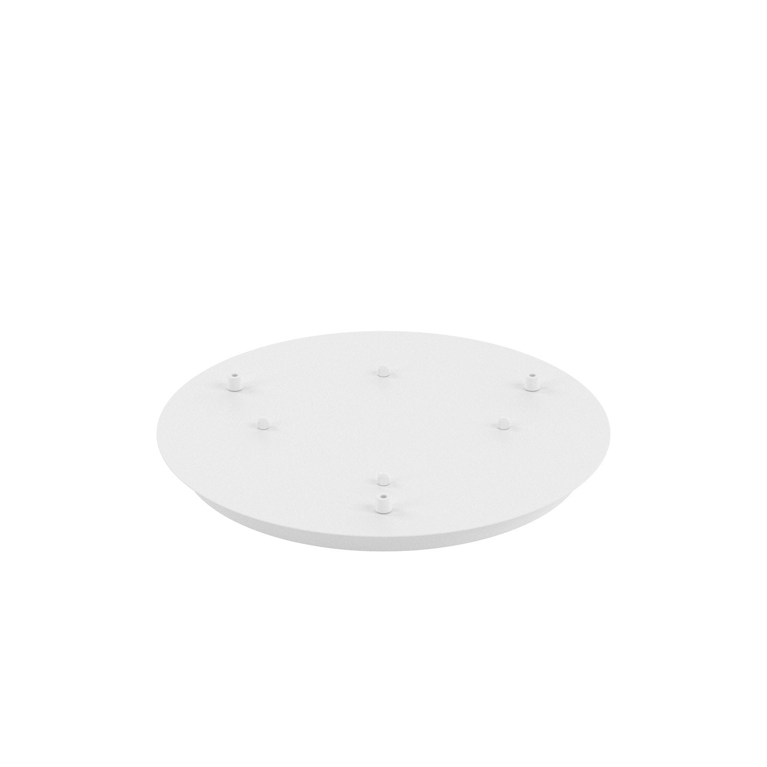 Rosone Tondo Metallo Bianco 3 Fori D40Cm