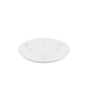 Rosone Tondo Metallo Bianco 3 Fori D40Cm