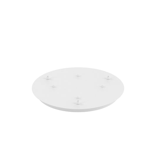 Rosone Tondo Metallo Bianco 3 Fori D40Cm