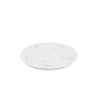 Rosone Tondo Metallo Bianco 5 Fori D40Cm