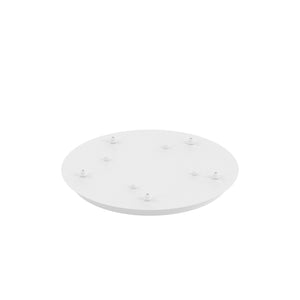 Rosone Tondo Metallo Bianco 5 Fori D40Cm