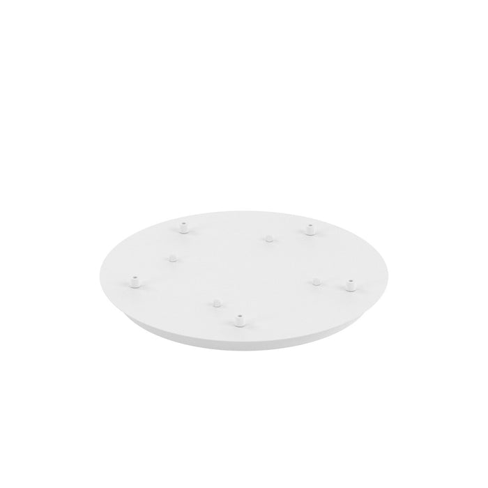 Rosone Tondo Metallo Bianco 5 Fori D40Cm