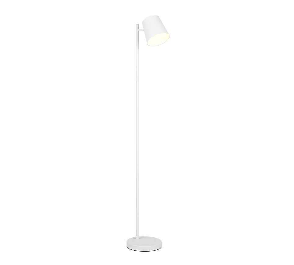 Piantana LED ricaricabile, metallo, bianco, H 125 cm, Blake