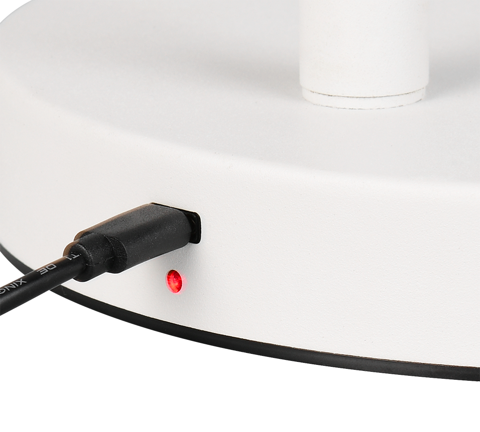 Piantana LED ricaricabile, metallo, bianco, H 125 cm, Blake