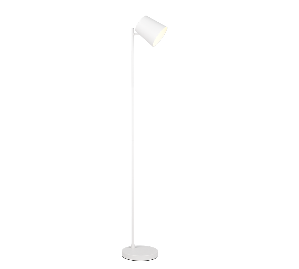 Piantana LED ricaricabile, metallo, bianco, H 125 cm, Blake