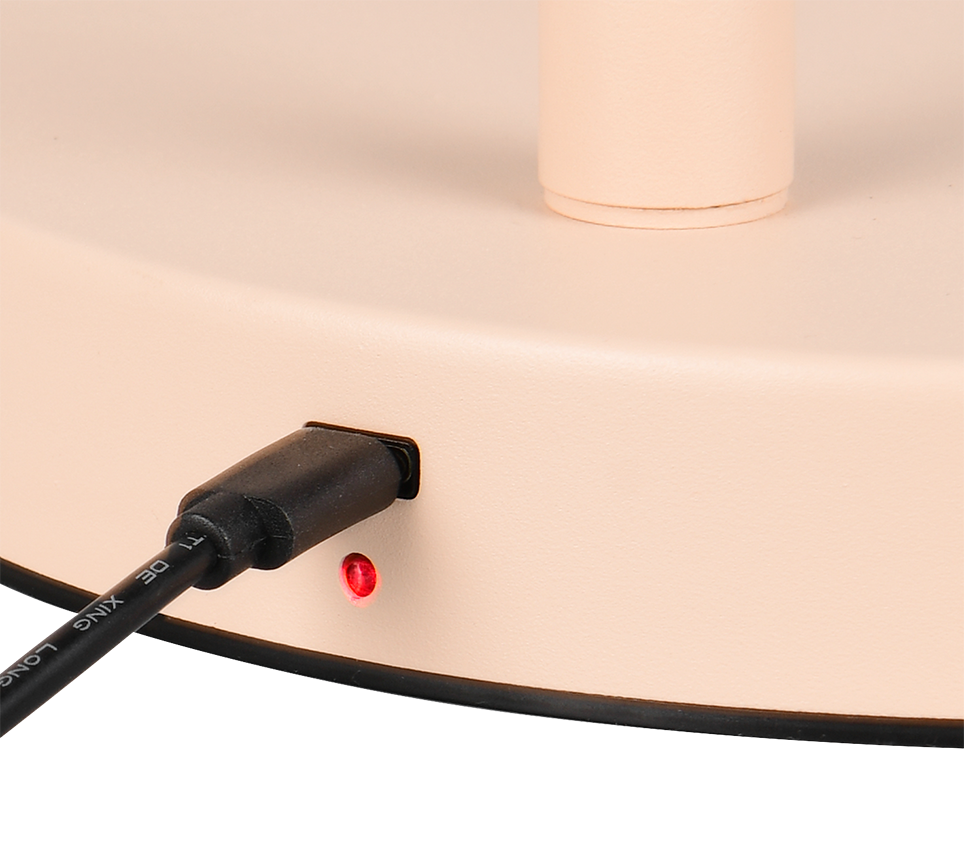 Piantana LED ricaricabile, metallo, sabbia, H 125 cm, Blake