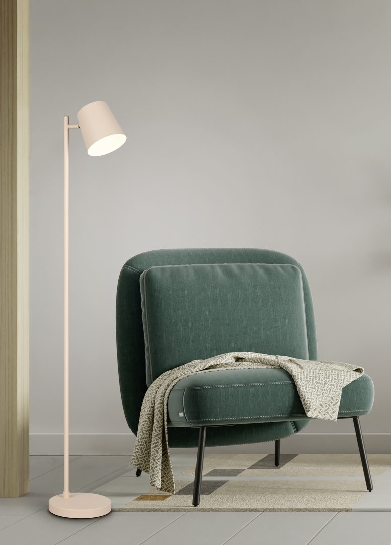 Piantana LED ricaricabile, metallo, sabbia, H 125 cm, Blake