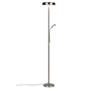 Piantana LED, metallo, nichel opaco, 28x183x28 cm, Palermo