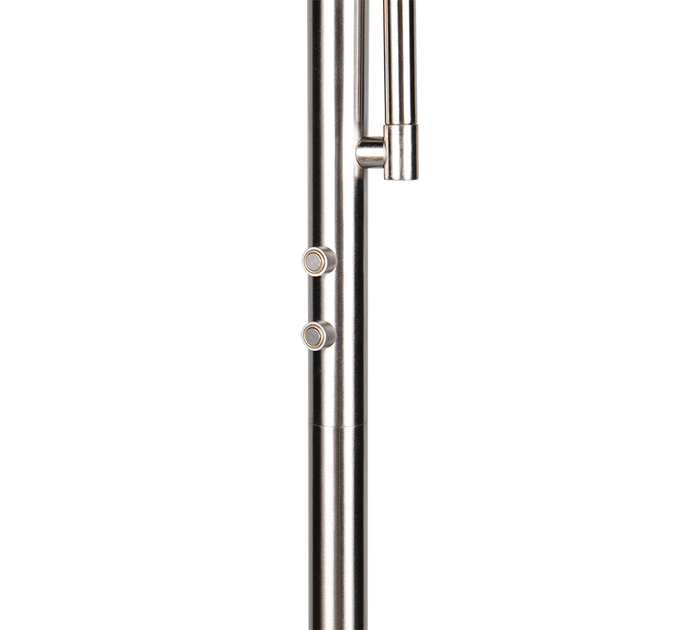 Piantana LED, metallo, nichel opaco, 28x183x28 cm, Palermo